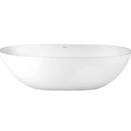 OVAL POLISHED WHITE FREESTANDING BATH TUB 1800MM