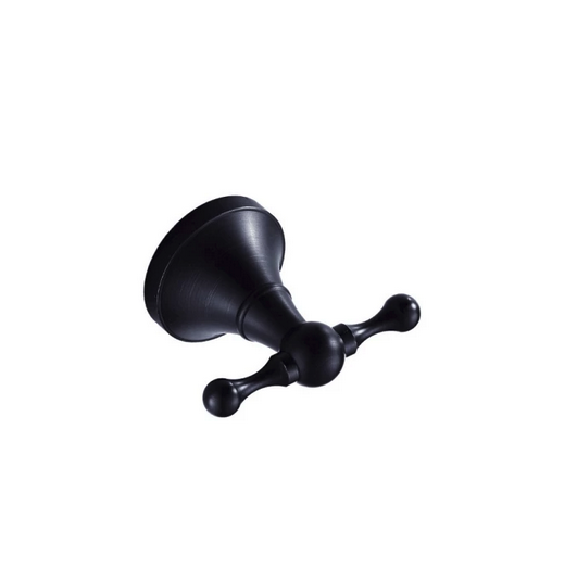 VINTAGE BLACKENED BRASS ROBE HOOK DOUBLE